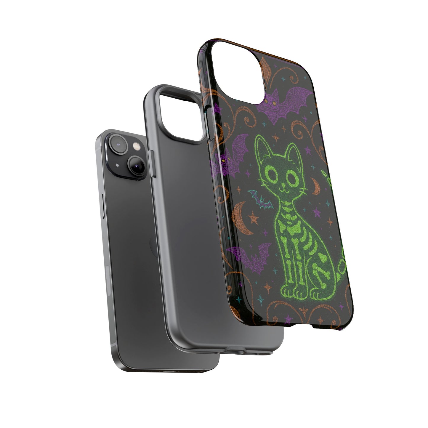Skeleton Cat Phone Case