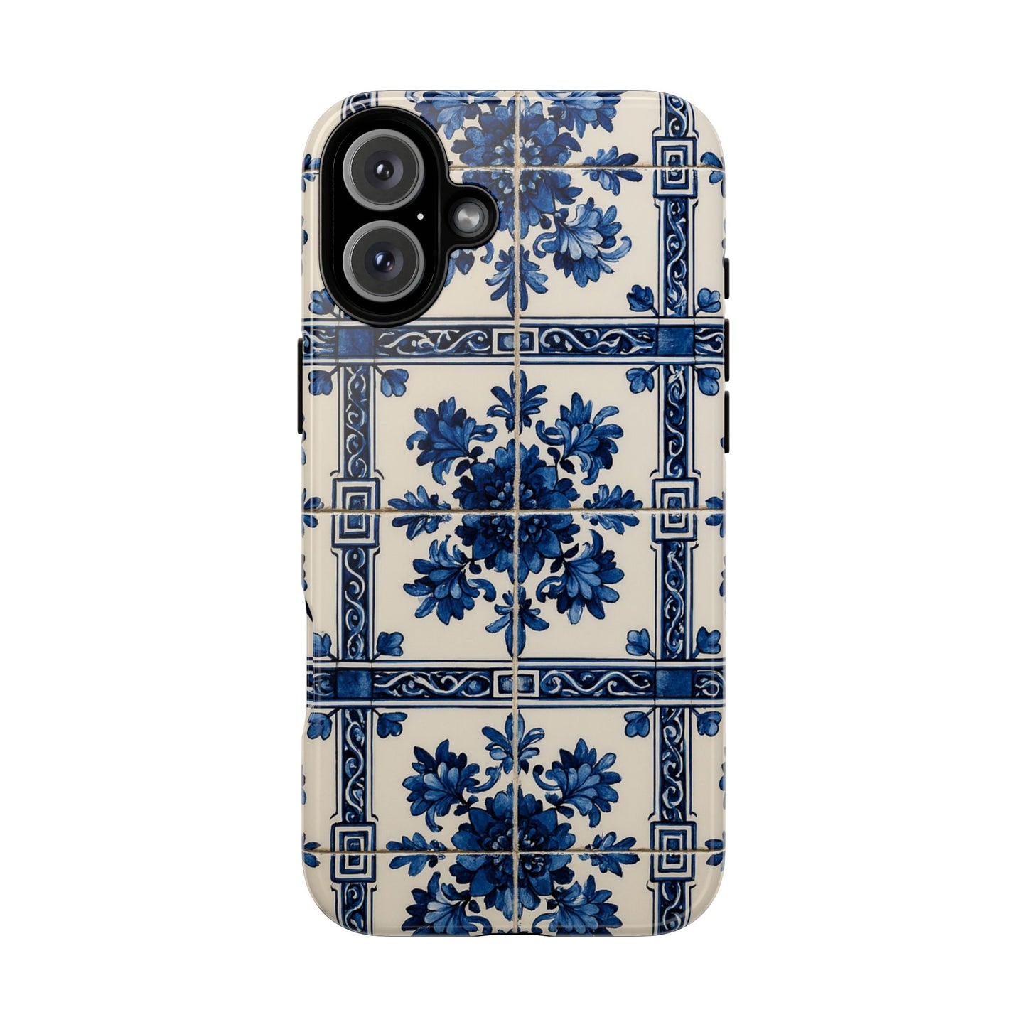 Cobalt Blue Azulejo Tile Phone Case - Vintage Floral Motif