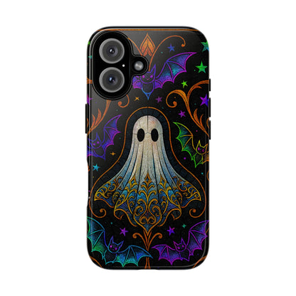 Spooky Cute Ghost Phone Cases - Adorable Neon Bats