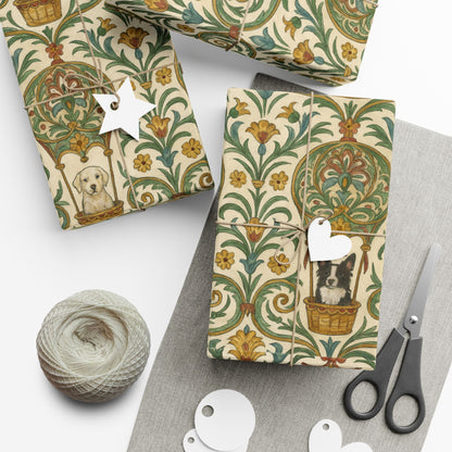 Dogs in Hot Air Balloons - Gift Wrapping Paper